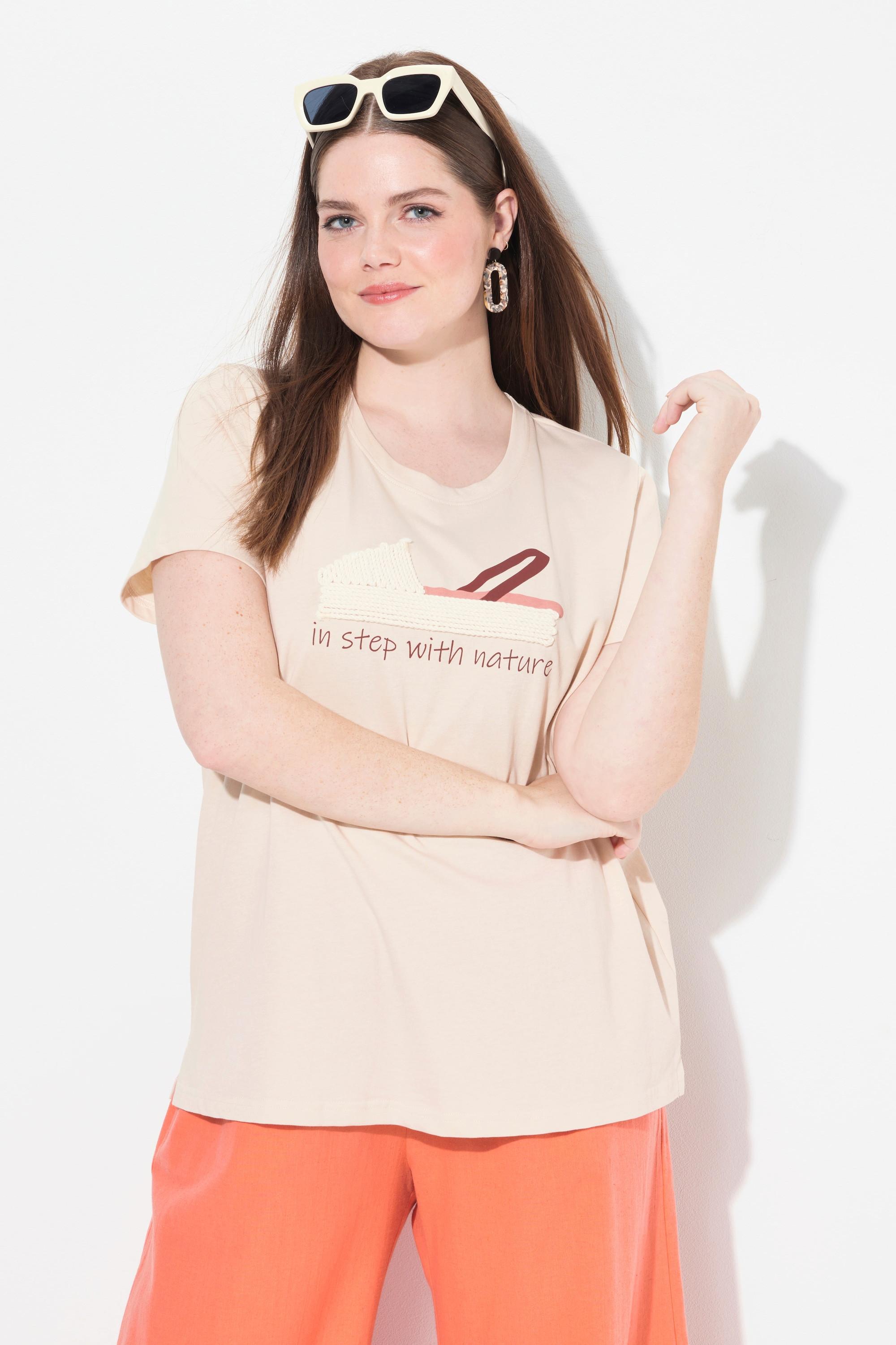 Ulla Popken T-Shirt mit Schuh Rundhals Halbarm