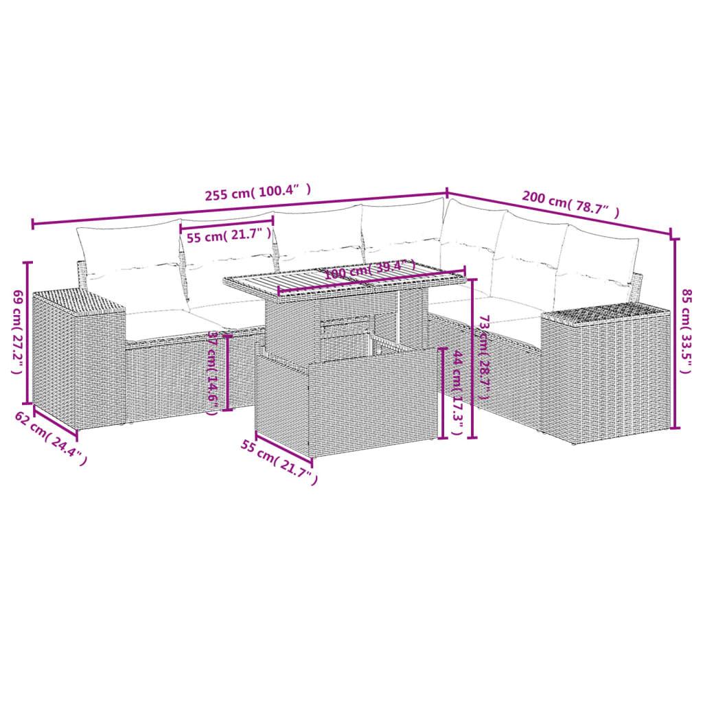 VidaXL Garten sofagarnitur poly-rattan