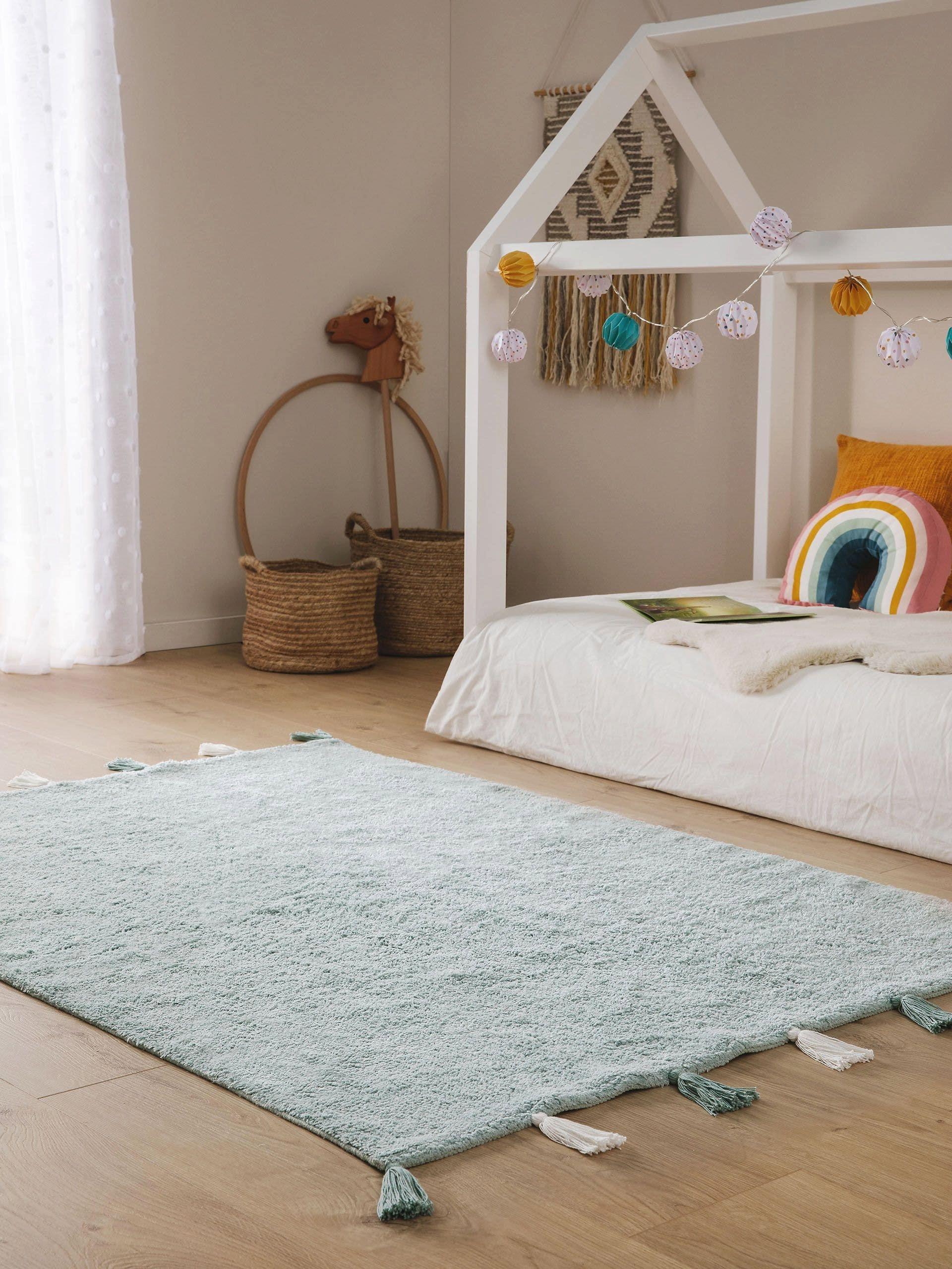 Benuta Waschbarer Kinderteppich Malu Mint