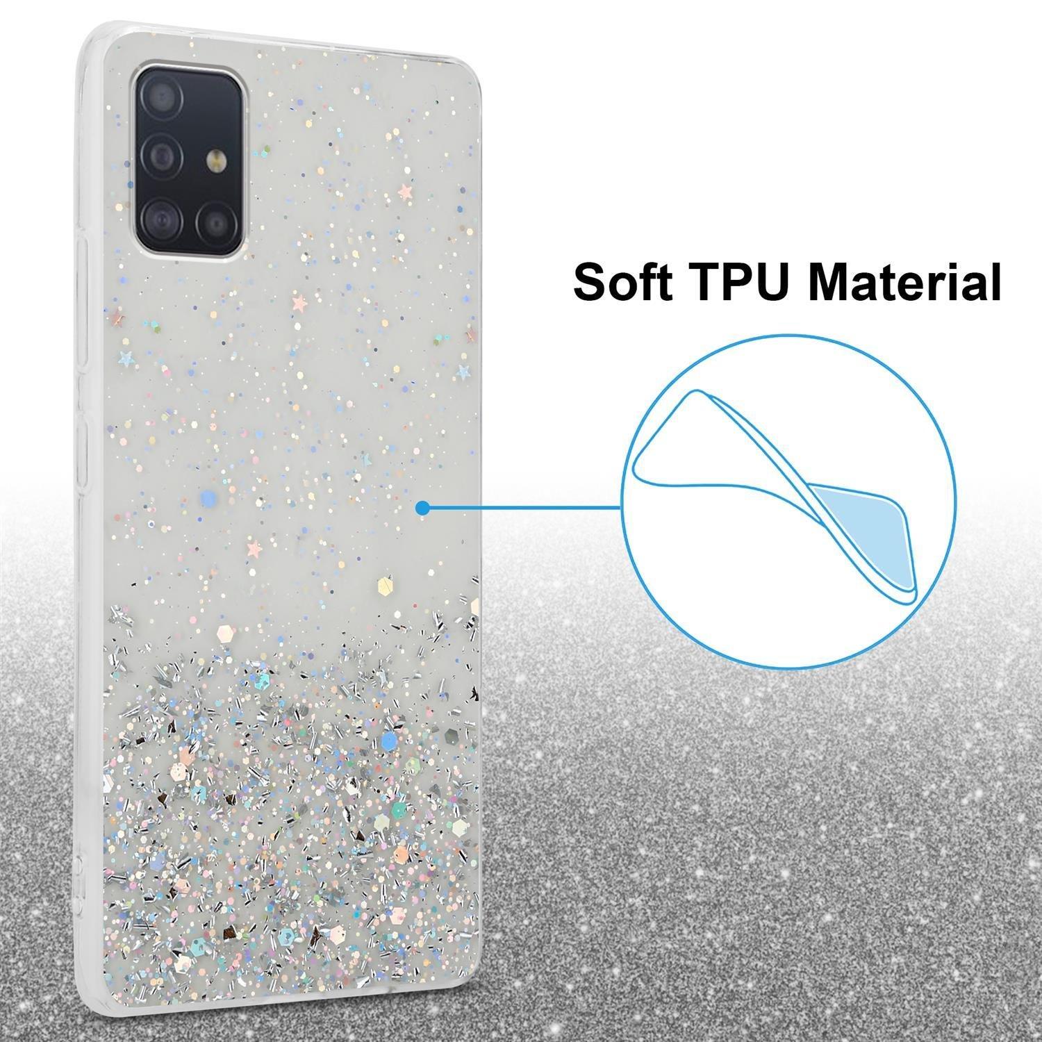 Cadorabo Hülle für Samsung Galaxy A51 5G TPU Silikon mit funkelnden Glitter