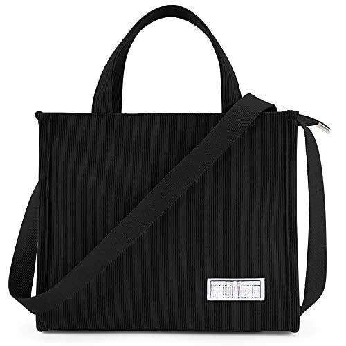 Only-bags.store Cordtasche Umhängetasche mit Reißverschluss, Handtasche Umhängetasche Shopper für Schule Arbeit