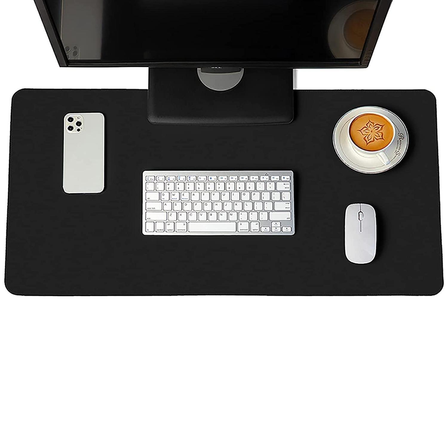 Northio Große Schreibtischunterlage – Schwarz – Kunstleder