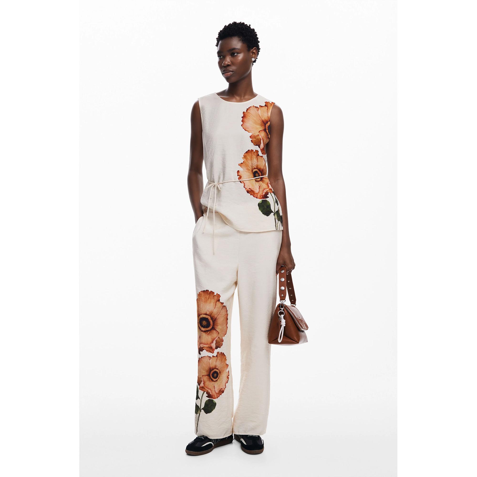 Desigual Ärmellose Bluse mit Blumenmuster