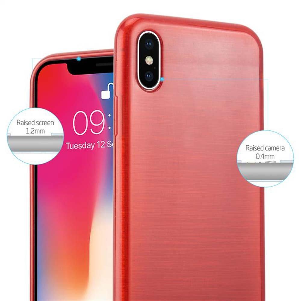 Cadorabo Hülle für Apple iPhone X XS TPU Silikon im Brushed Design