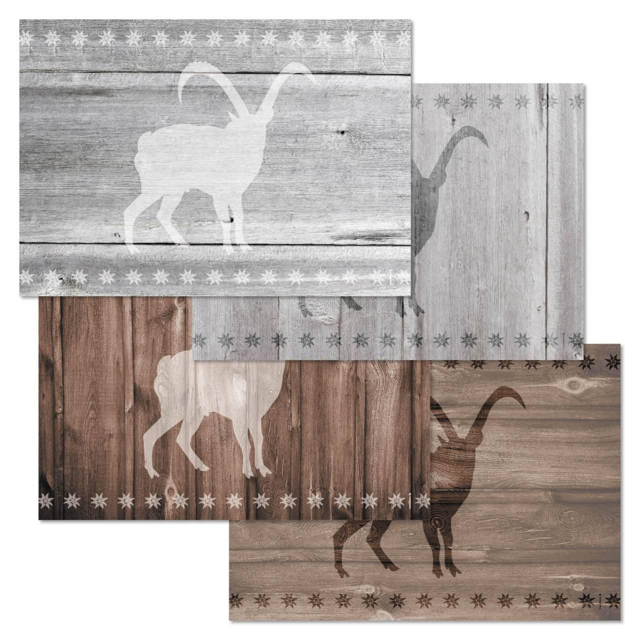 trendform Papiertischset STEINBOCK 4 Sujets à 12 Blatt