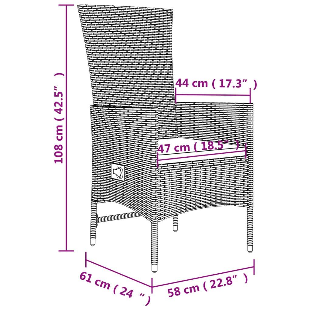 VidaXL Garten essgruppe poly-rattan