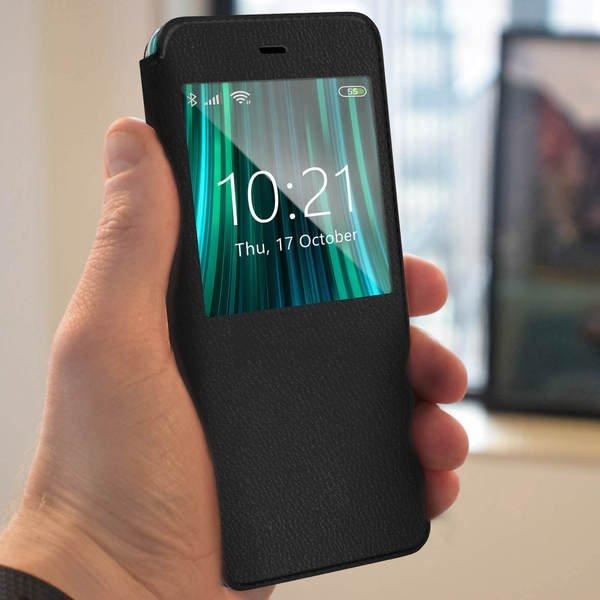 Avizar Flip View Cover Redmi Note 8 Pro Schwarz