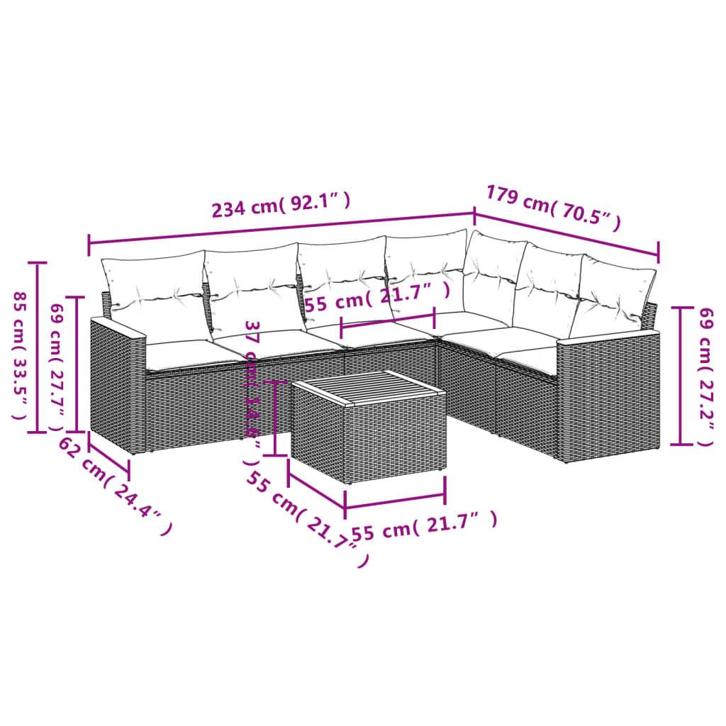 VidaXL Garten sofagarnitur poly-rattan