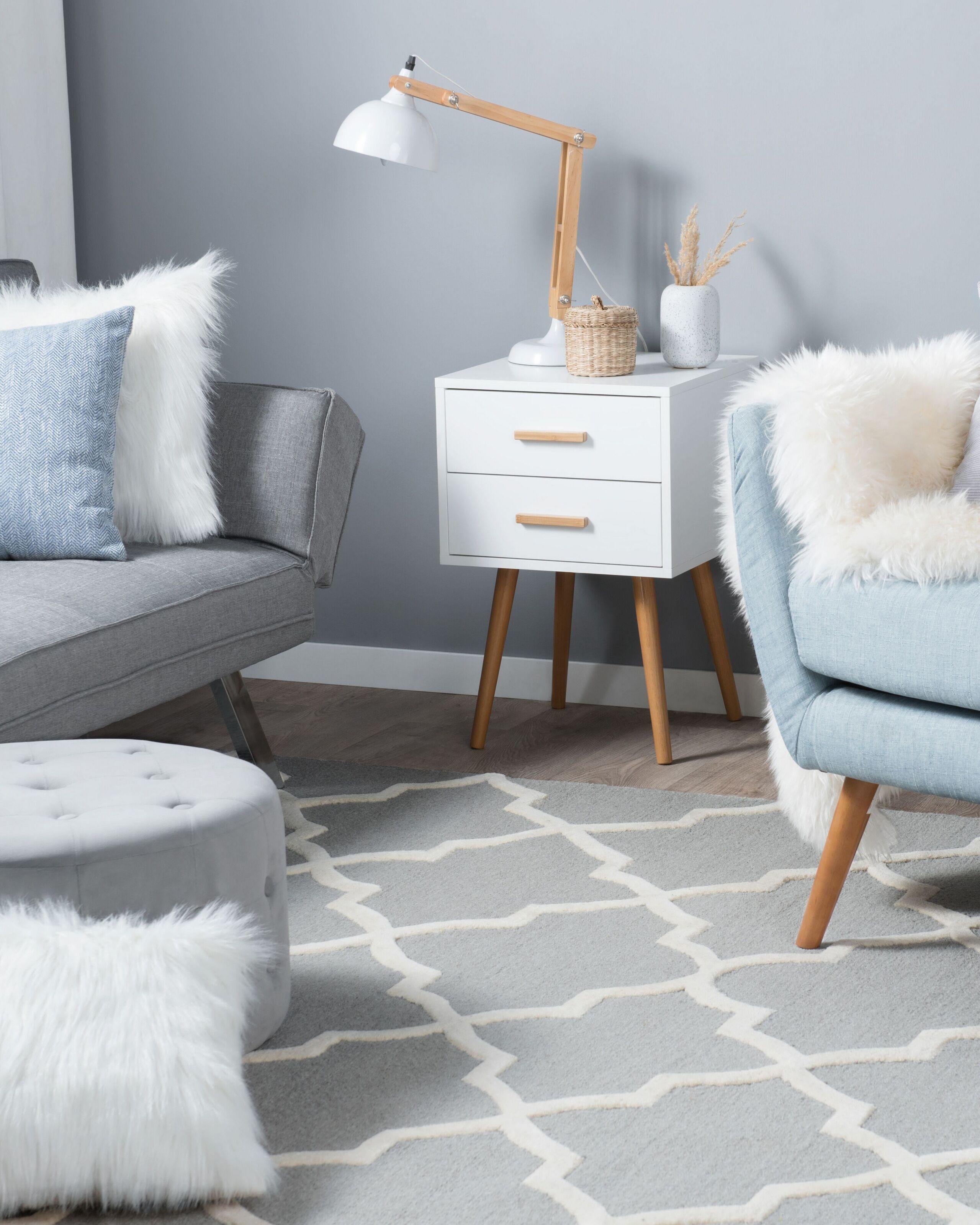 Beliani Teppich aus Wolle Skandinavisch SILVAN