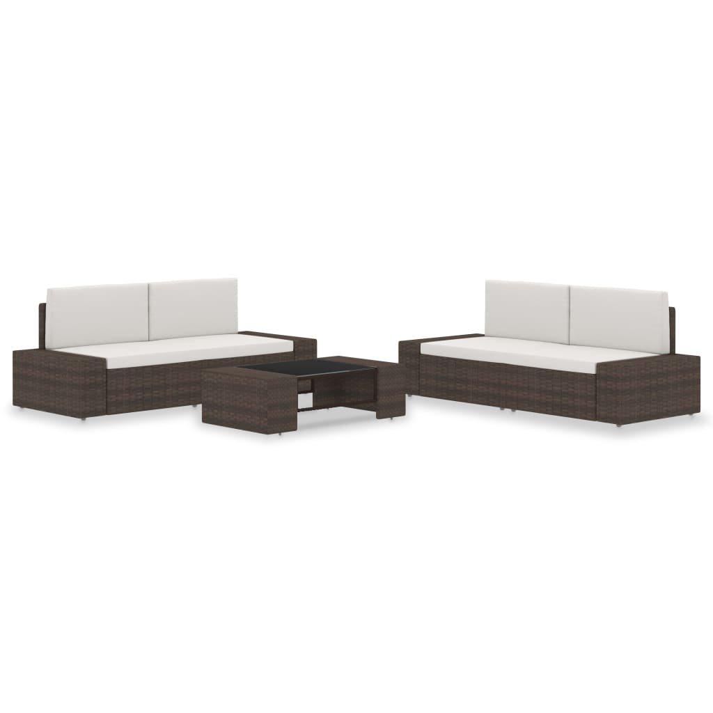 VidaXL Garten-lounge-set poly-rattan