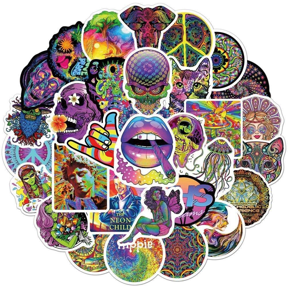 Gameloot Aufkleber - psychedelische Muster - 50 Stk