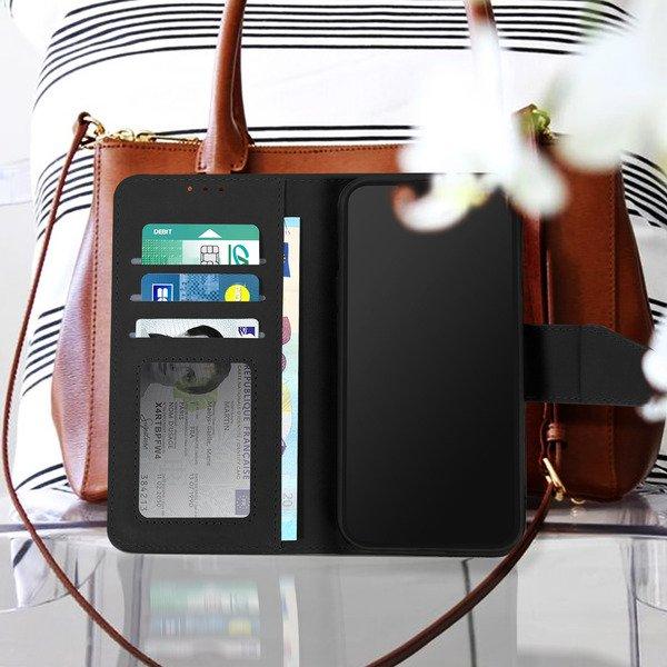 Avizar Leder Hülle iPhone 13 Pro Max Schwarz