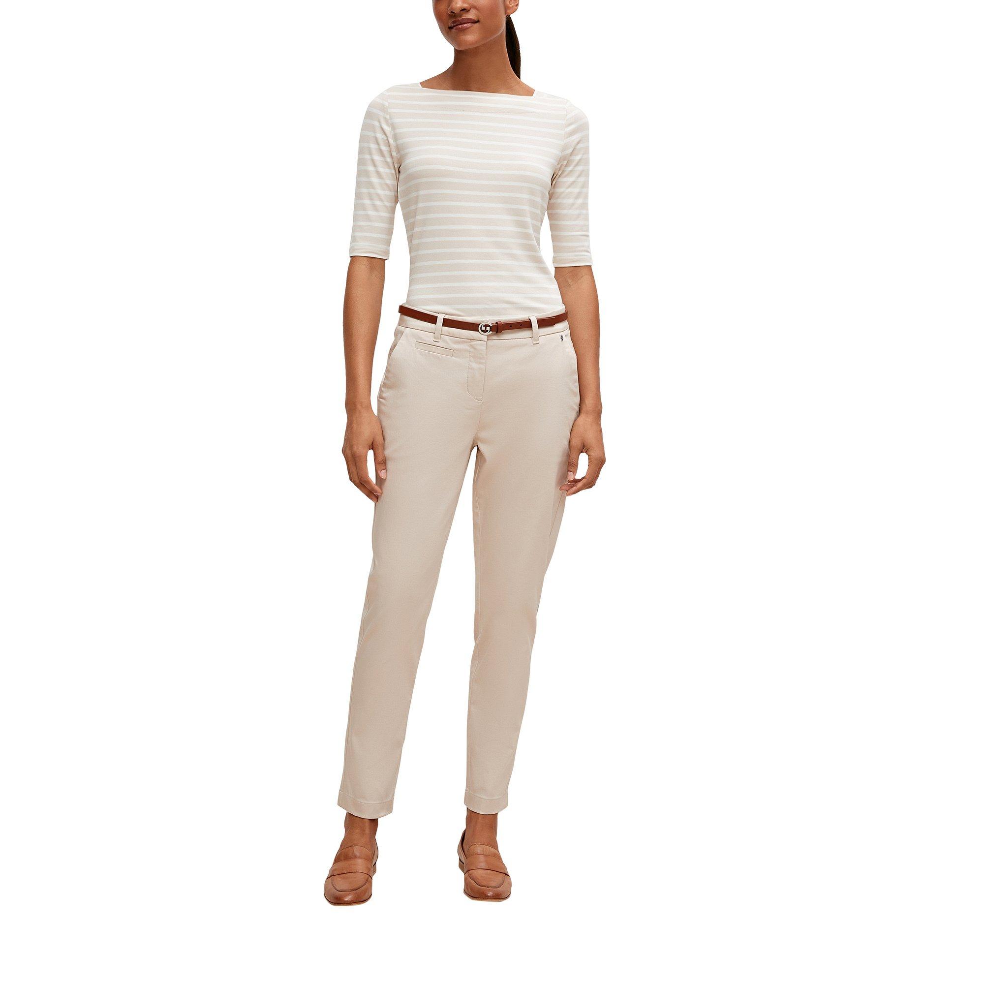 Comma Tapered Slim Fit Hose mit Gürtel