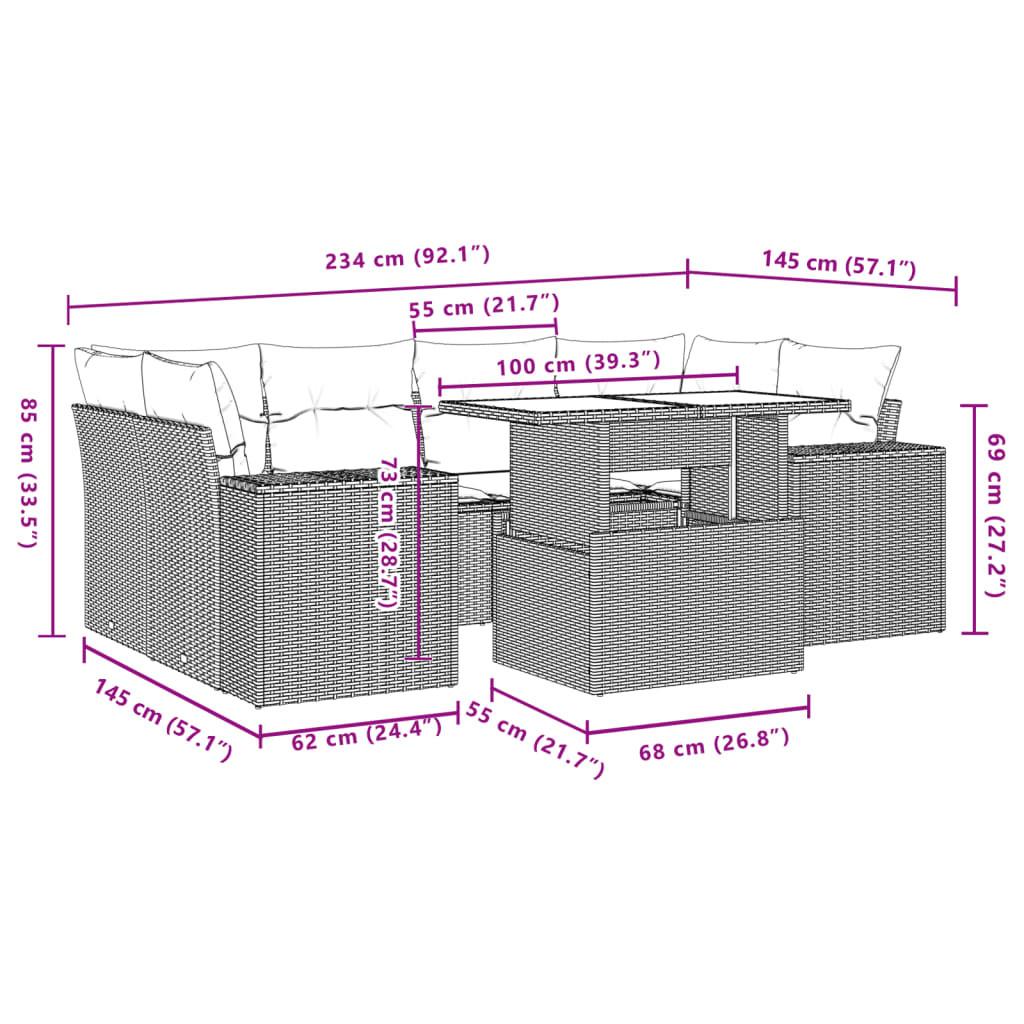 VidaXL Garten sofagarnitur poly-rattan