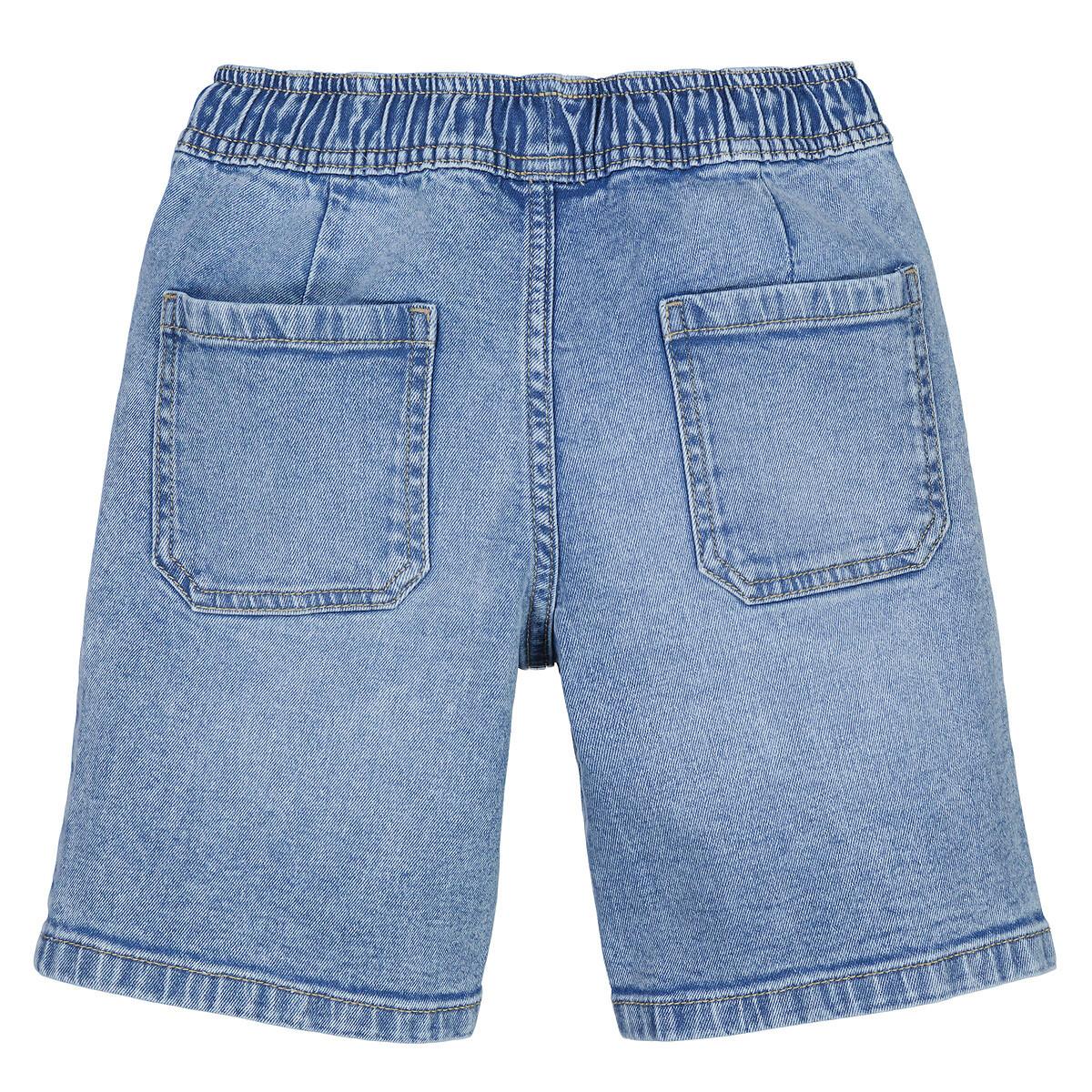 La Redoute Collections Jeans-Bermudas mit Bindebändern