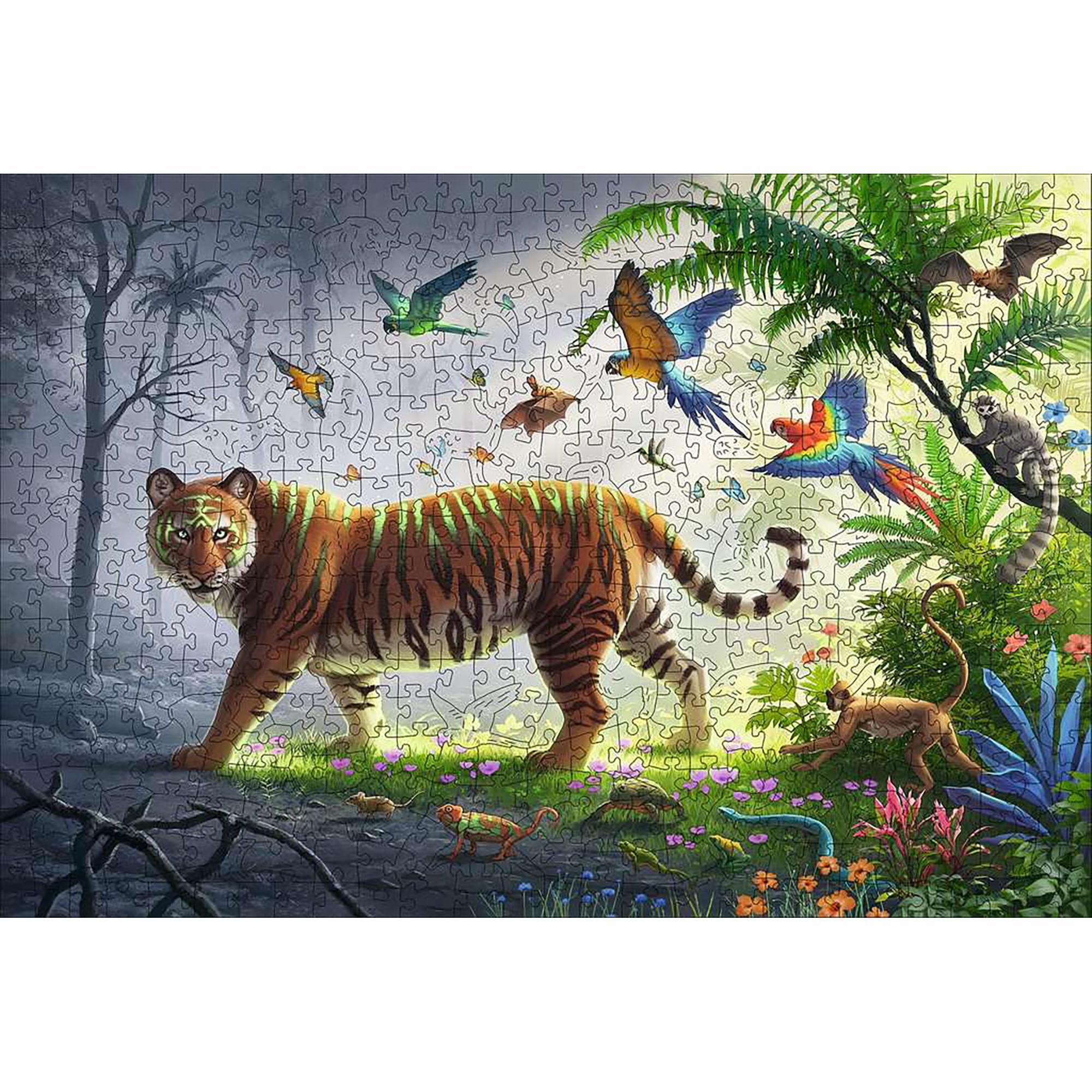 Ravensburger Puzzle Tiger im Dschungel, 500 Teile