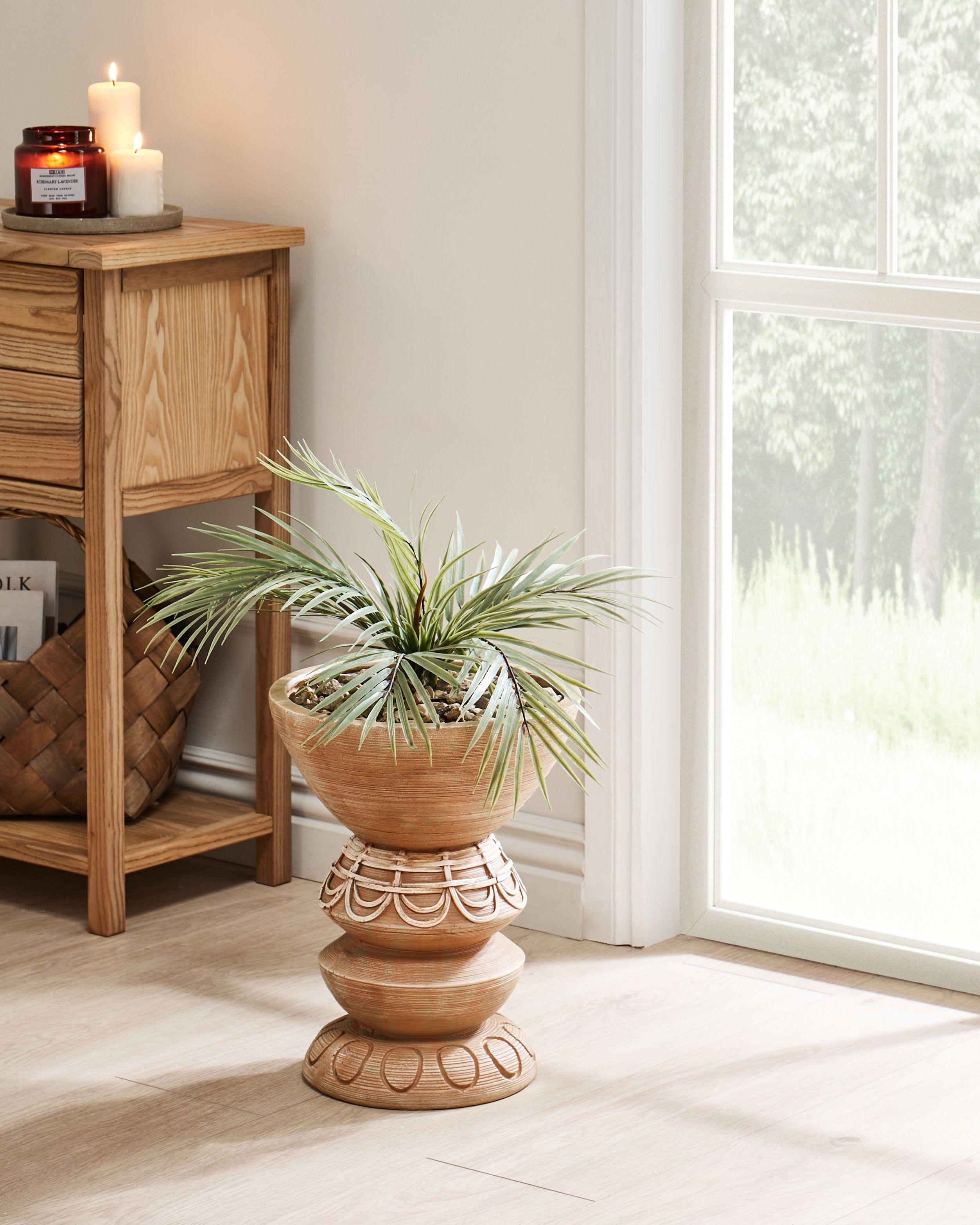 Beliani Blumenkübel aus Lehm-Faser-Mischung Boho DISPORUM