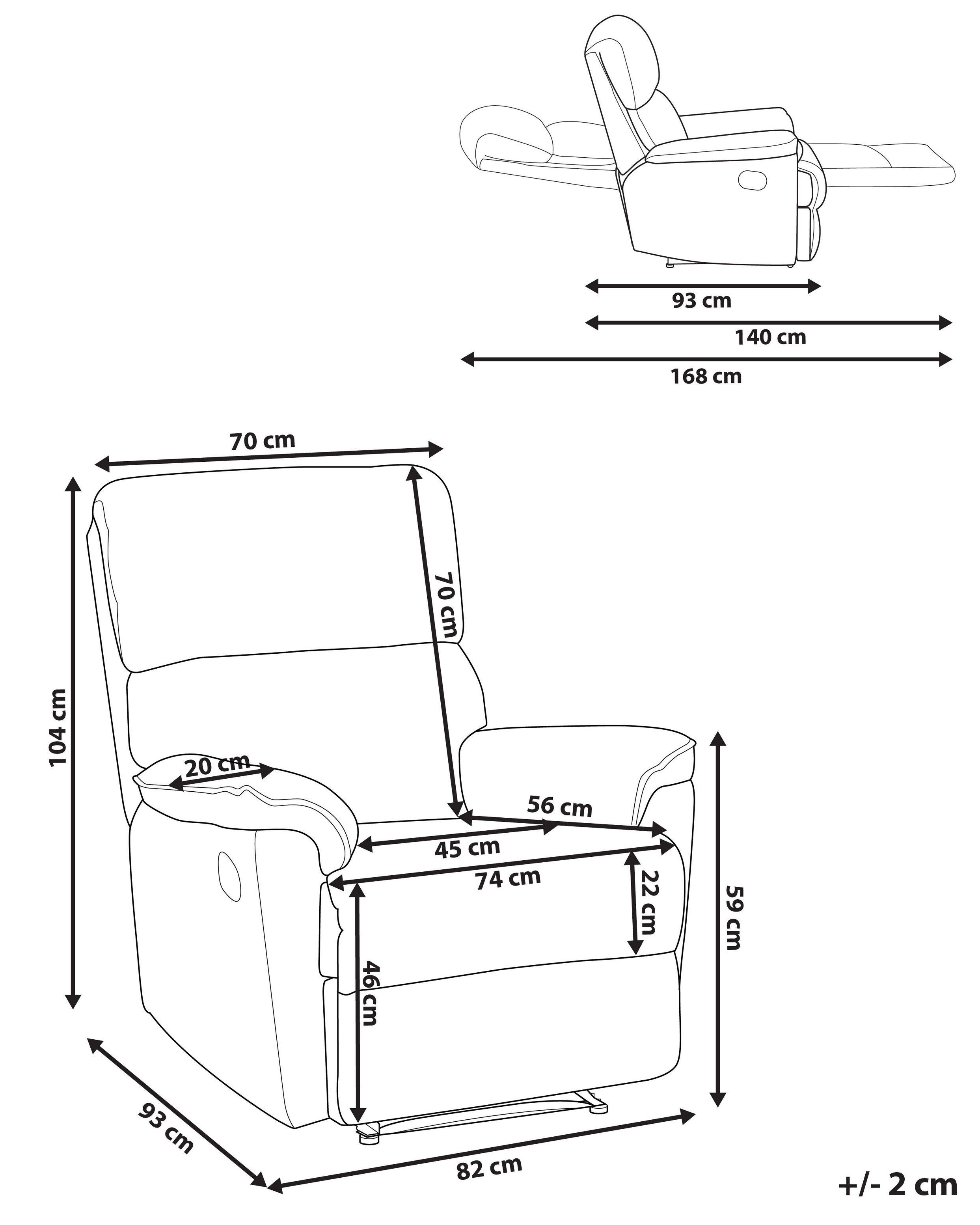Beliani Sessel aus Polyester Klassisch EVERTON