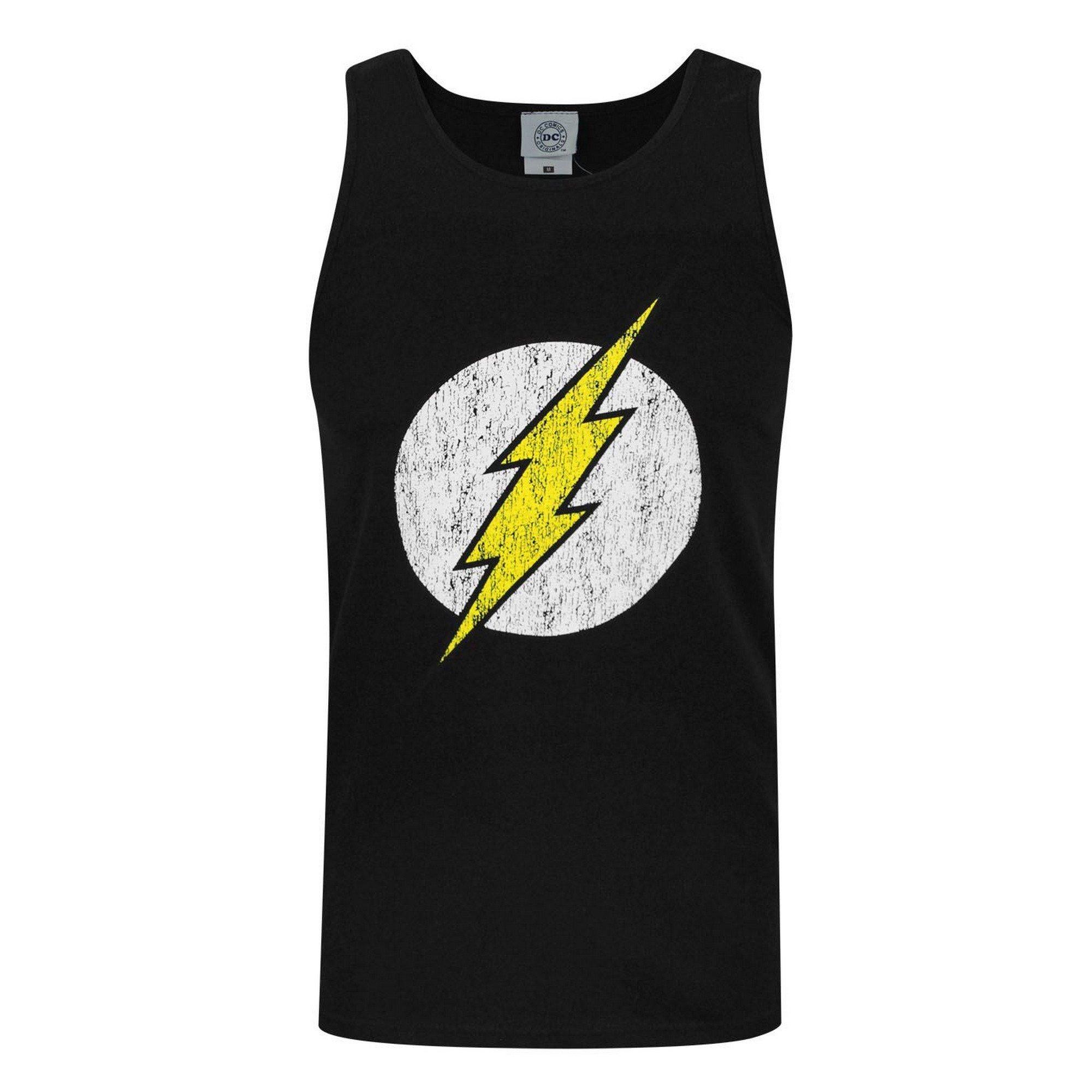 DC COMICS Flash Distressed Logo Unterhemd