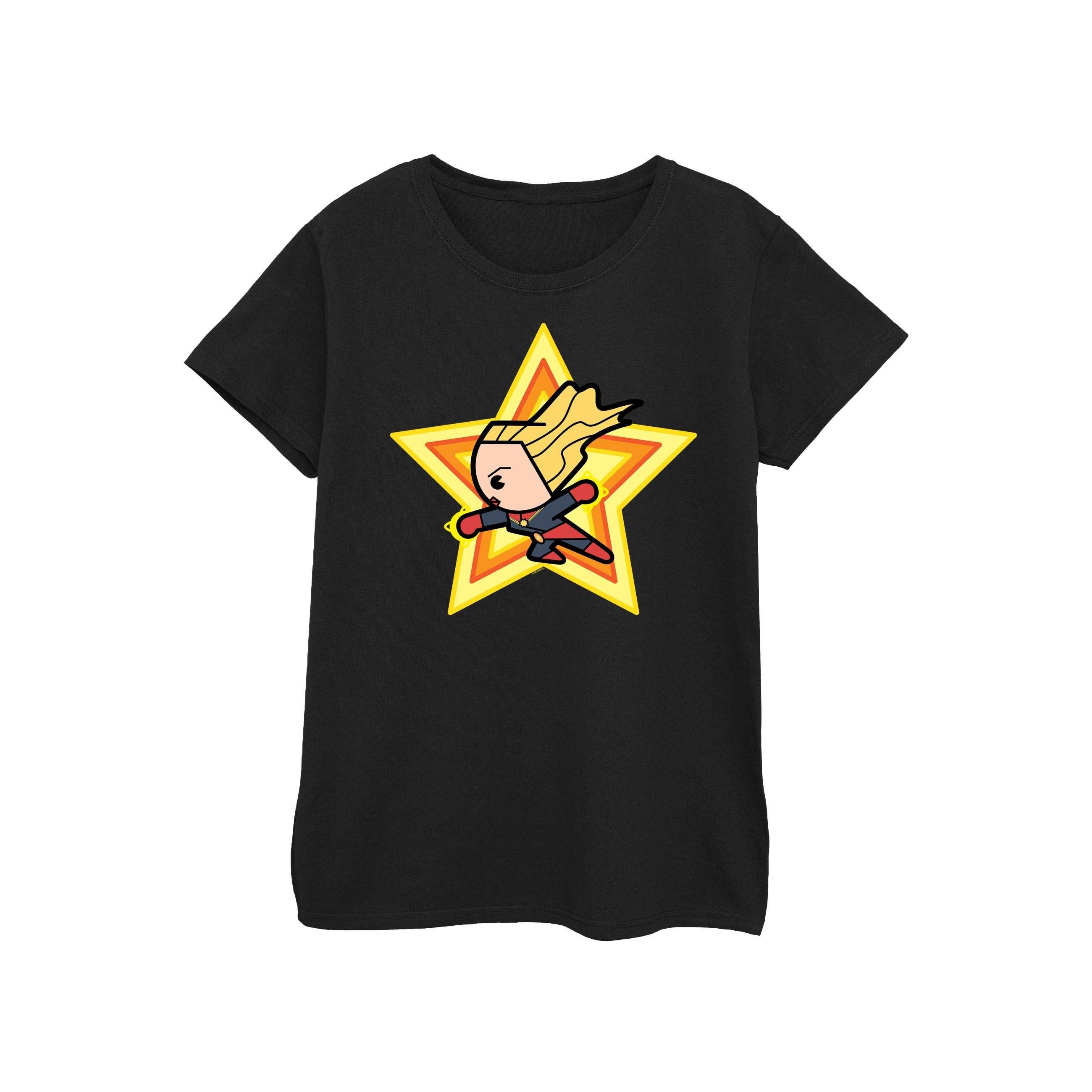 Captain Marvel Chibi Star T-Shirt