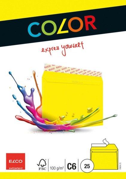 elco ELCO Couvert Office o/Fenster C6 74634.72 100g, gelb 25 Stück