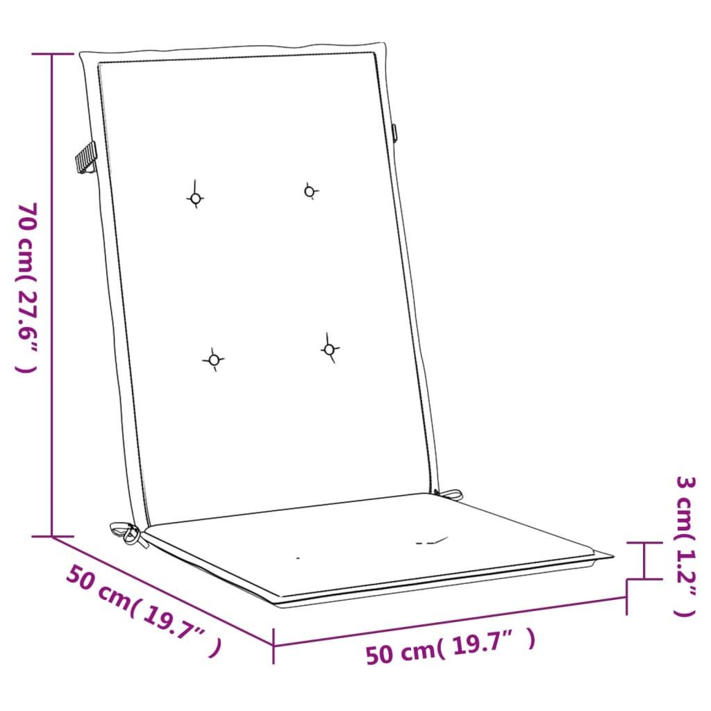 VidaXL Gartenstuhl-Auflagen 6 Stk. 120x50x3 cm