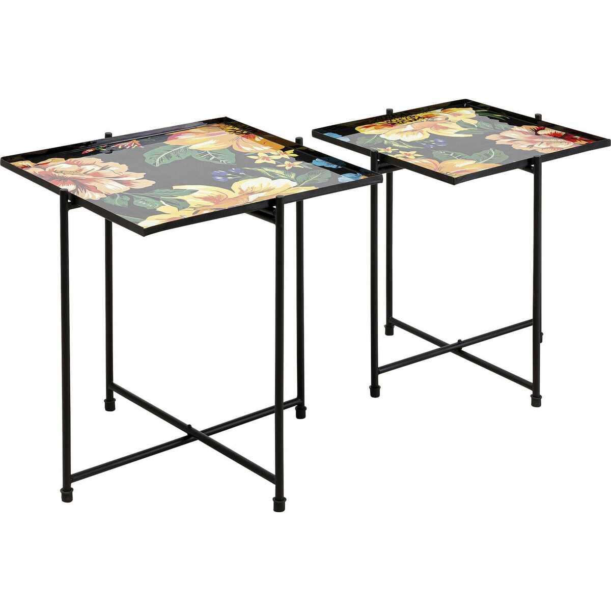KARE Design Beistelltisch Flowers Garden Square (2er-Set)