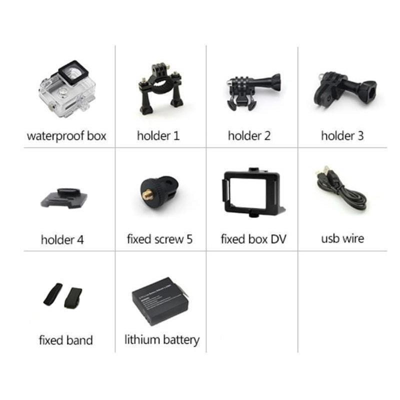 eStore Sports Cam Full HD 1080p / 720p - Mit Zubehör