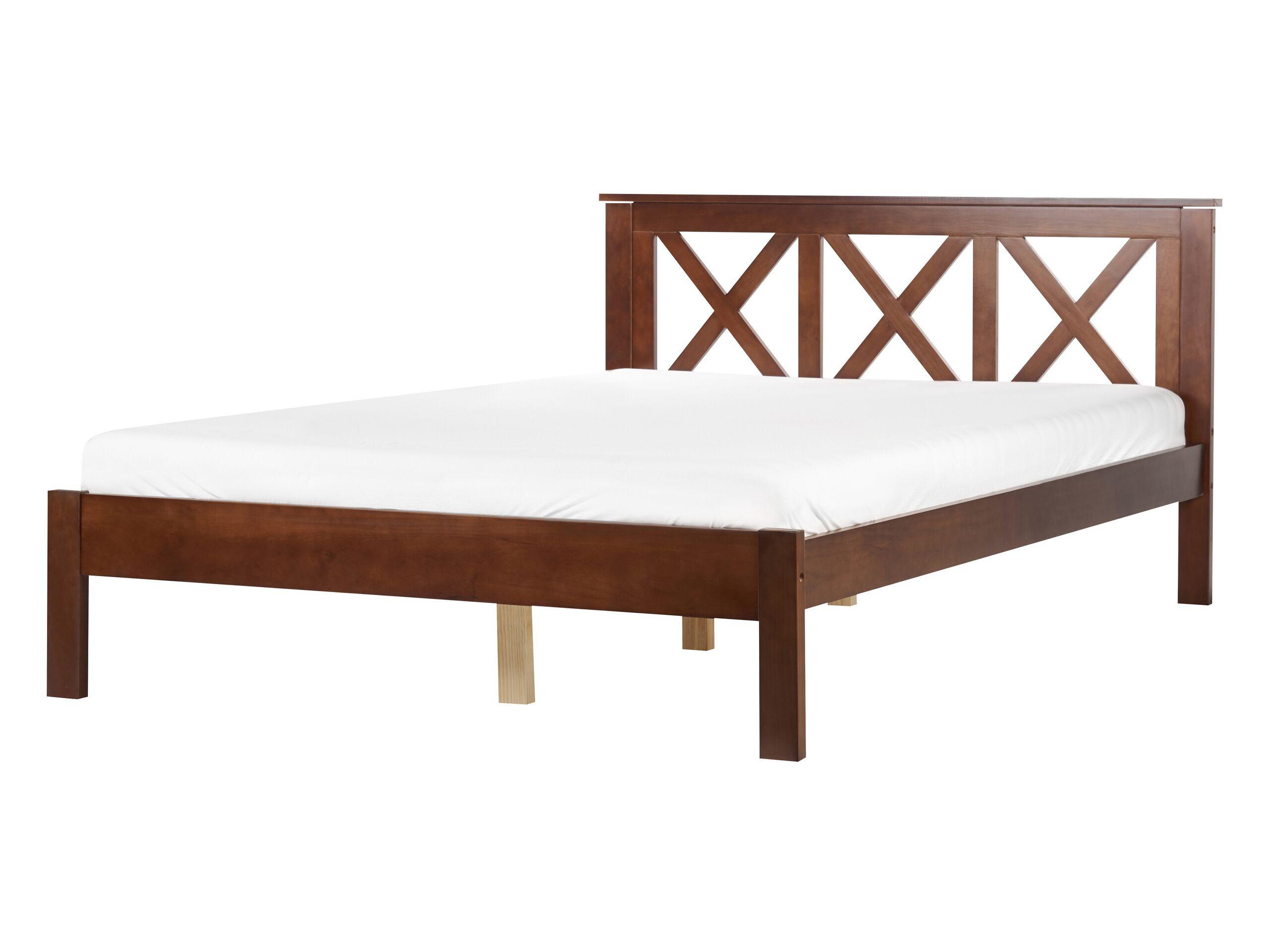Beliani Bett mit Lattenrost aus Kiefernholz Klassisch TANNAY