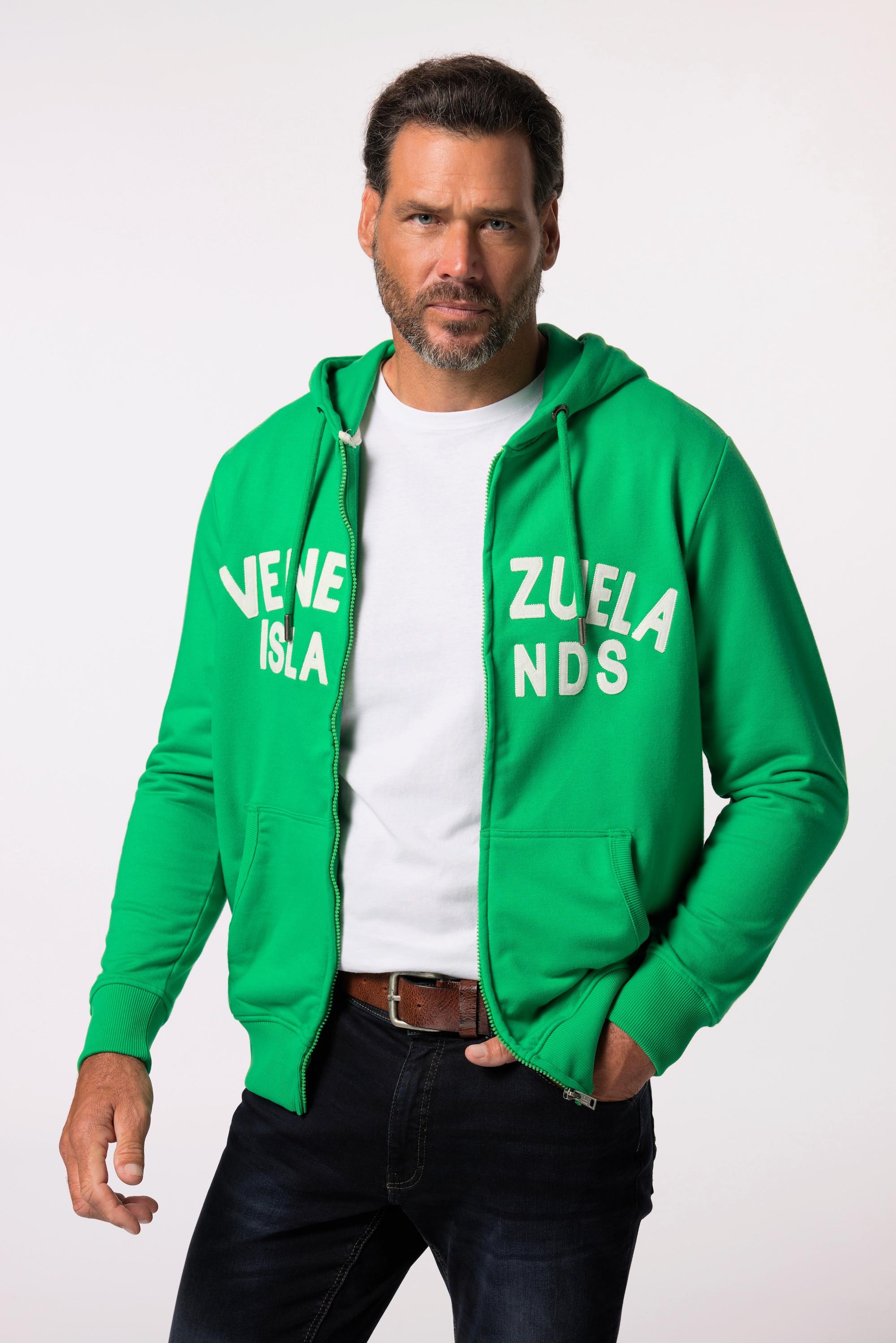 JP1880 Hoodie-Jacke, Sweat, Badges, Kapuze