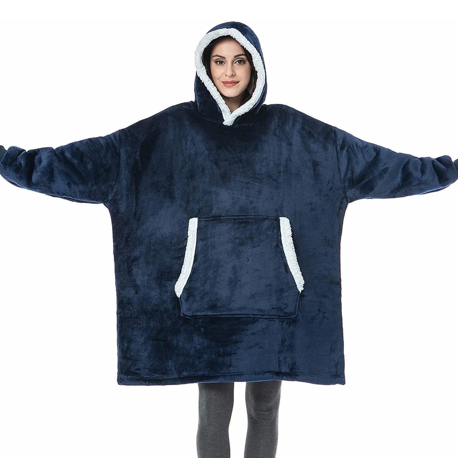 B2X Gemütlicher Hoodie, Übergröße - Blau