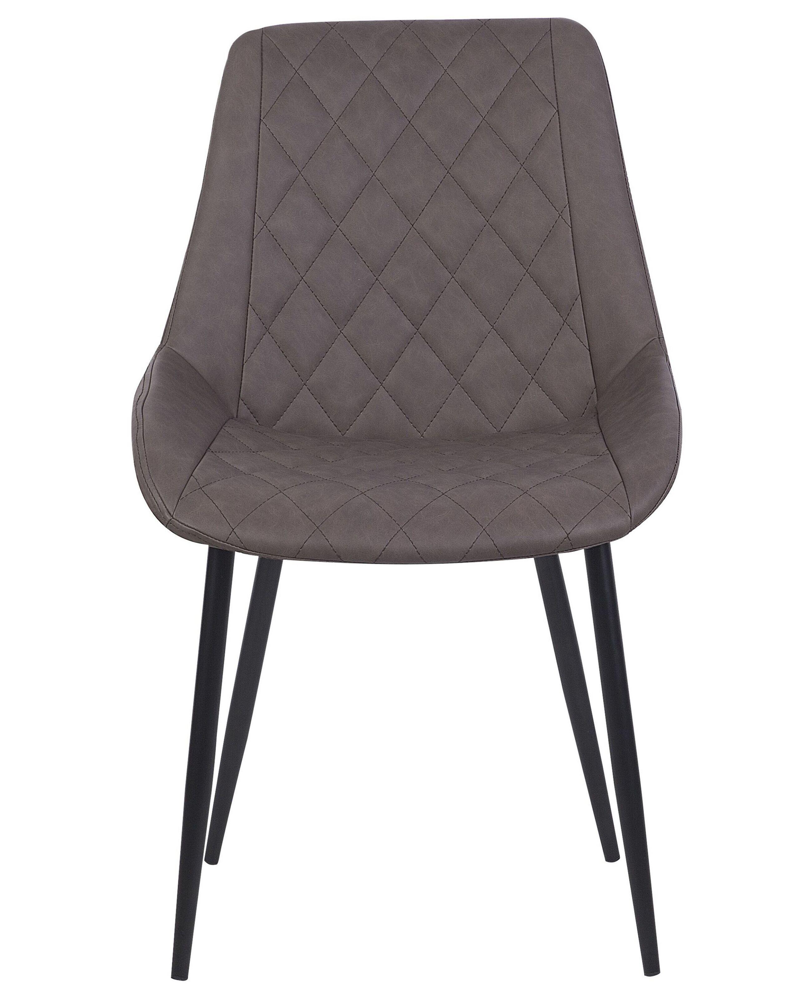 Beliani Esszimmerstuhl 2er Set aus Kunstleder Glamourös MARIBEL