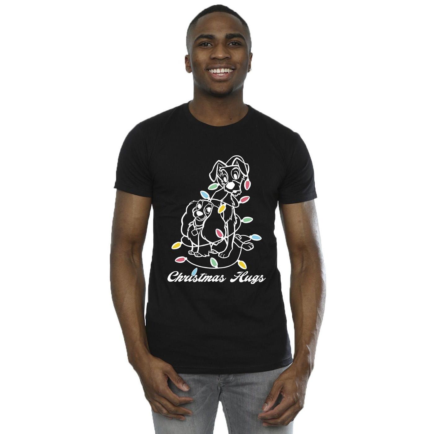 Disney Lady And The Tramp Christmas Hugs T-Shirt