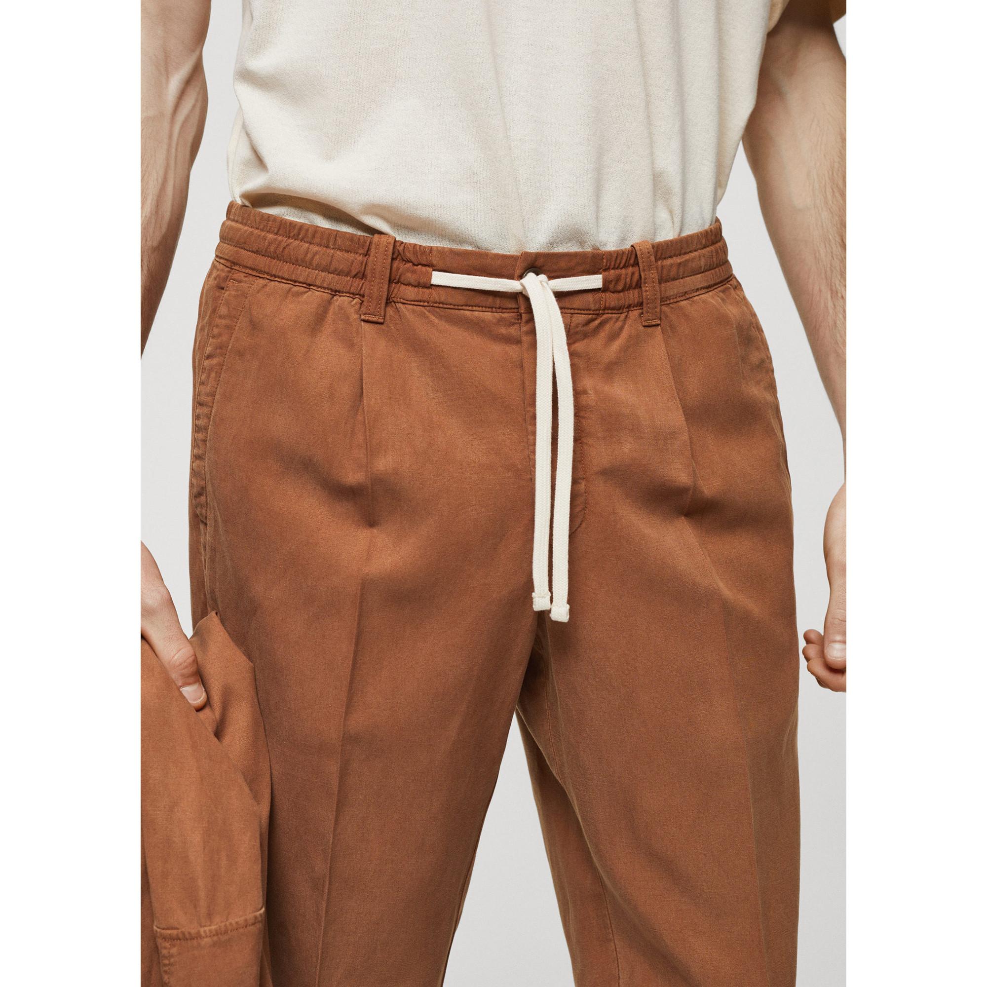 Mango Man Herren Relaxed Loose Fit Kordelzug Hose