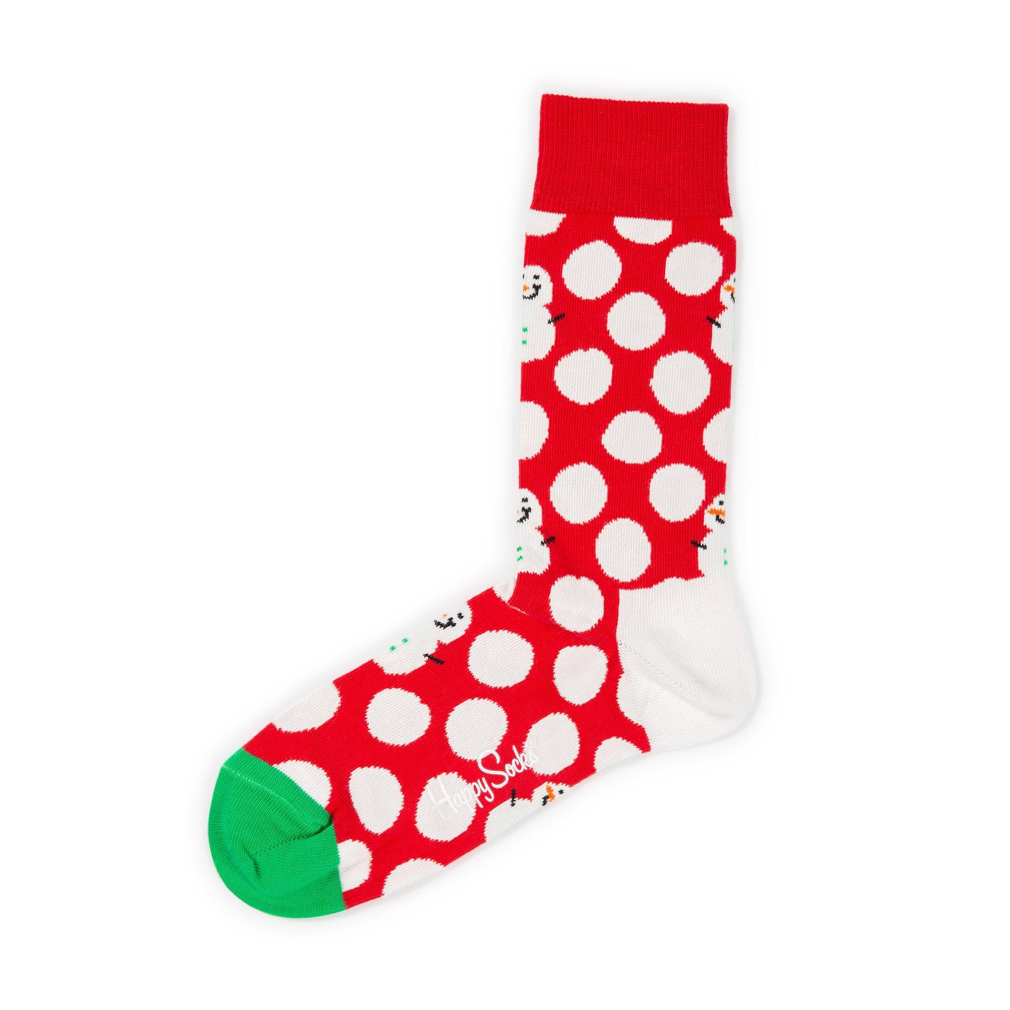Happy Socks Big dot Snowman Wadenlange Socken