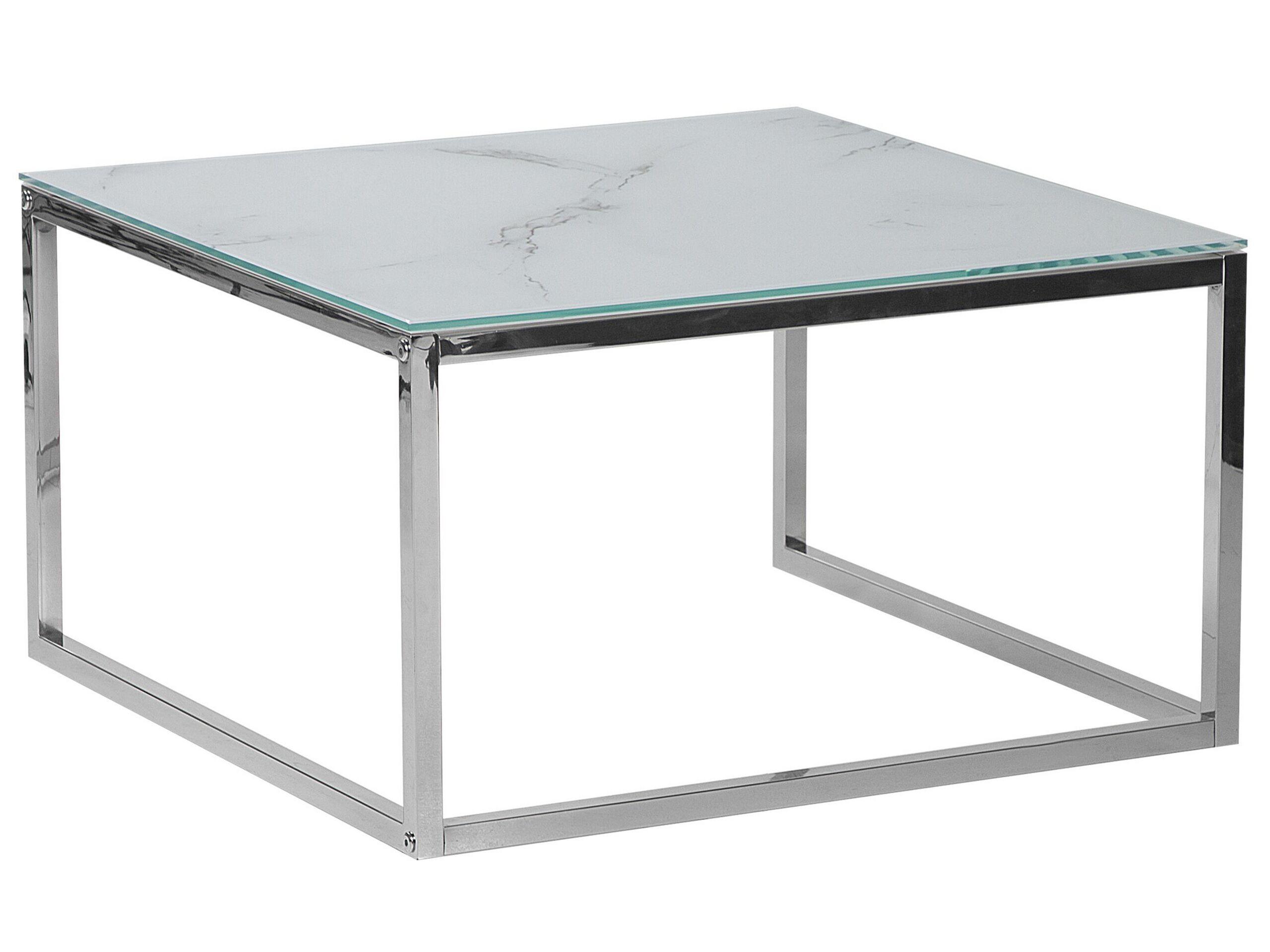 Beliani Couchtisch 2er Set aus Sicherheitsglas Modern BREA