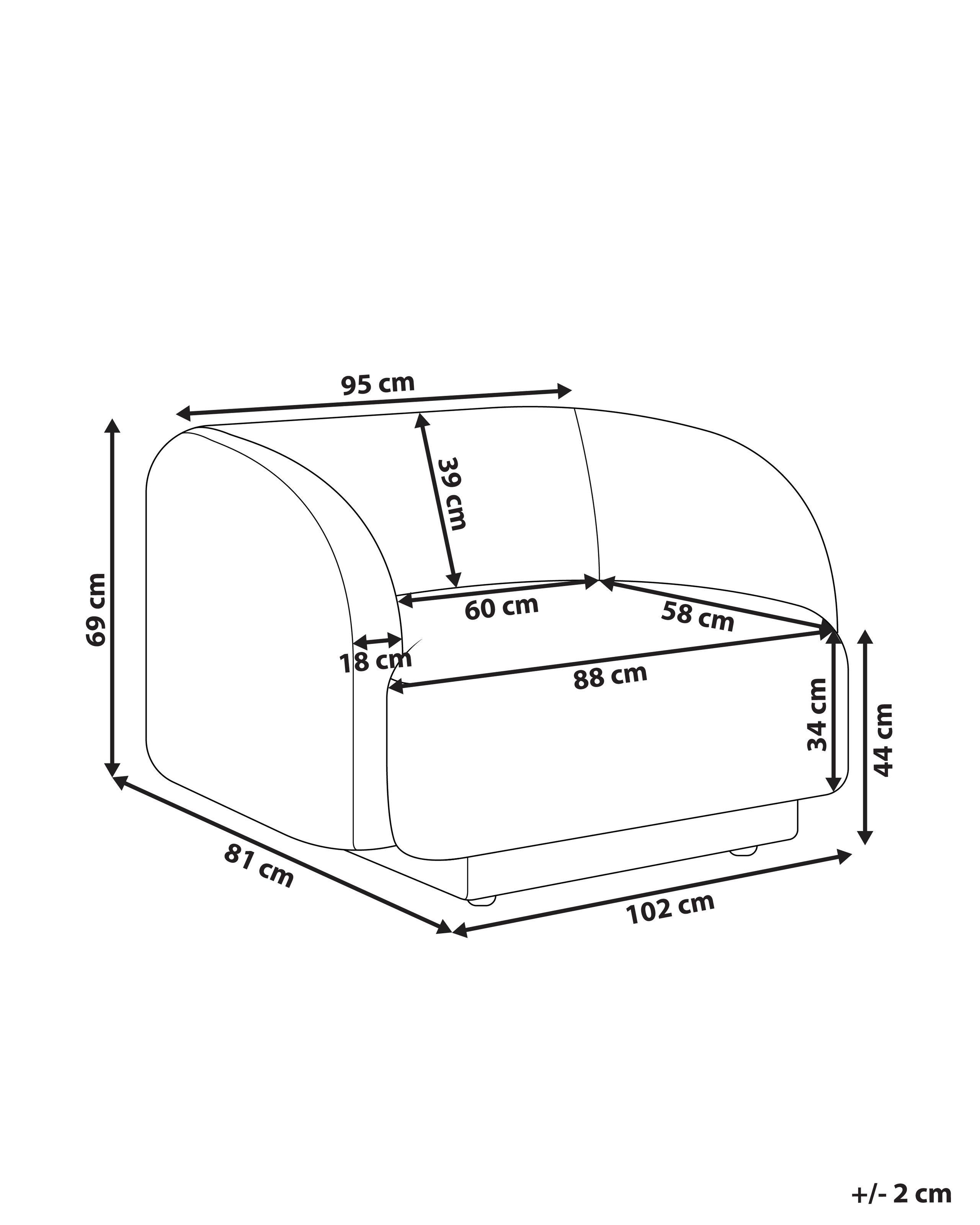 Beliani Sessel aus Polyester Glamourös SKJANES
