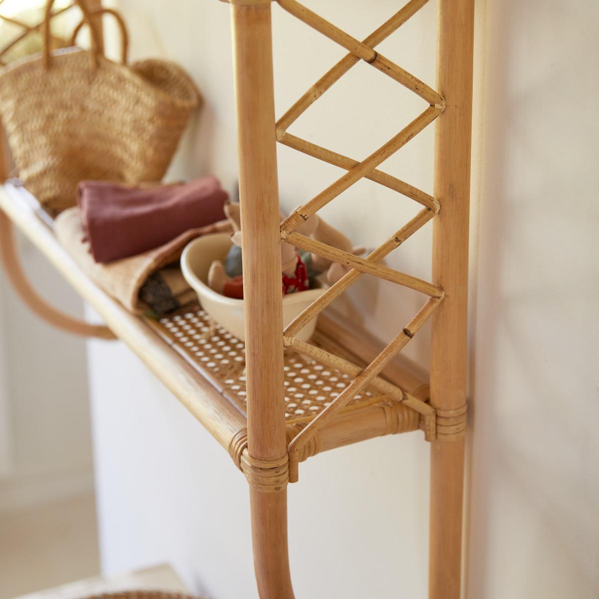 Tikamoon Kinder-Wandregal aus Rattan Marius