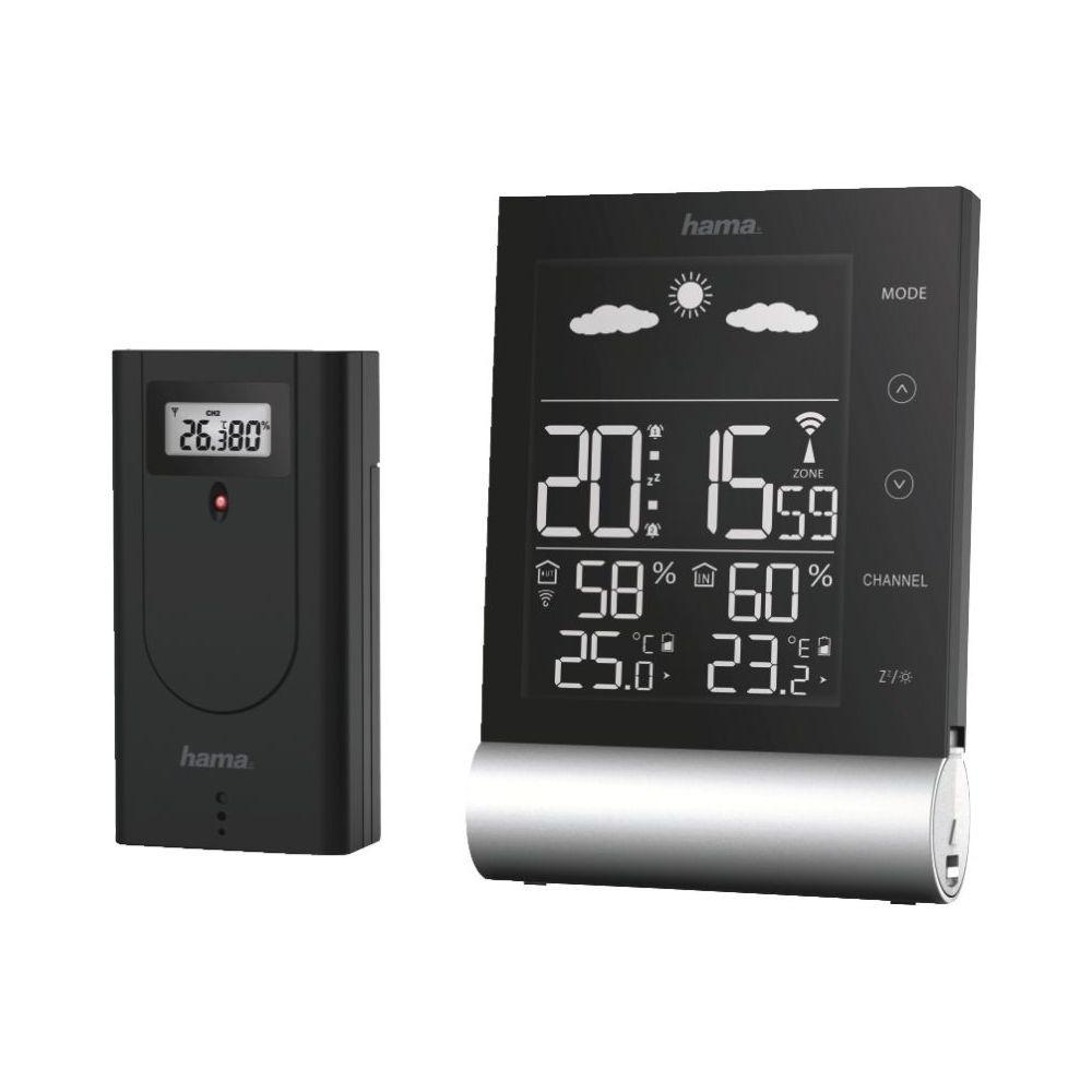 hama 186417 WETTERSTATION BLACK LINE Schwarz