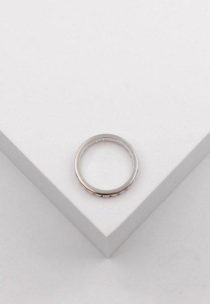 MUAU Schmuck Memoire Ring Weissgold 750 Zirkonia