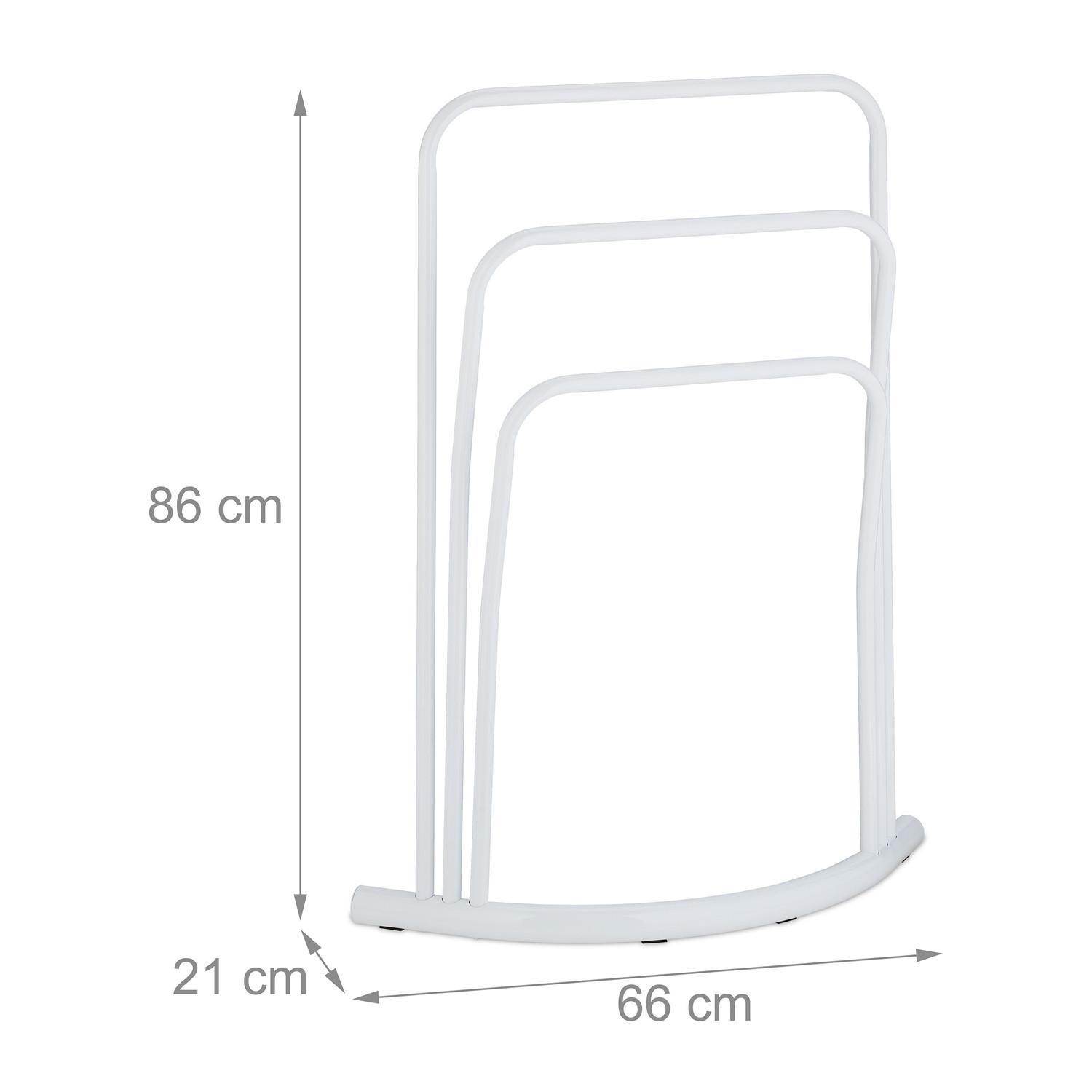 B2X Stehender Handtuchhalter in Weiß