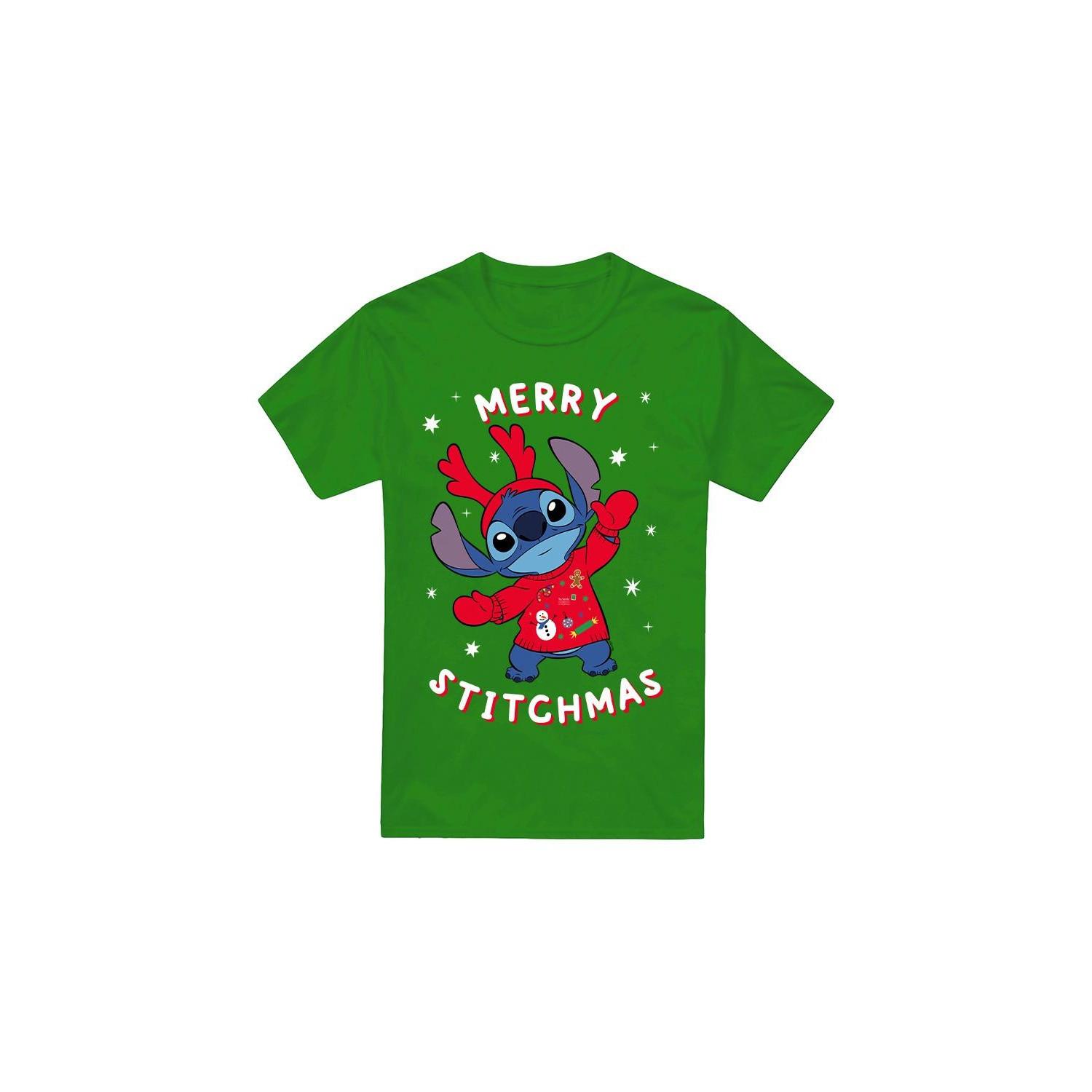 Lilo & Stitch Merry Stitchmas Grafik T-Shirt