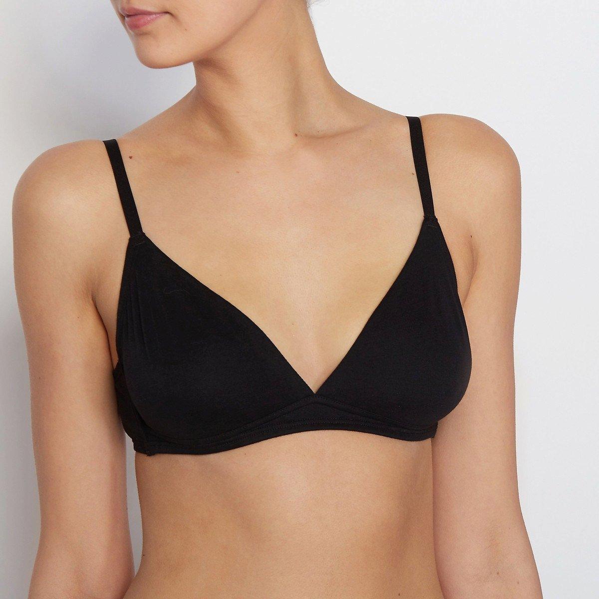 La Redoute Collections Unifarbener Triangel-BH Cottone