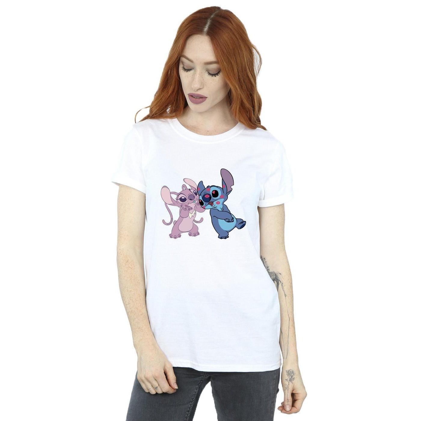 Disney Stitch und Angel Grafikdruck T-Shirt