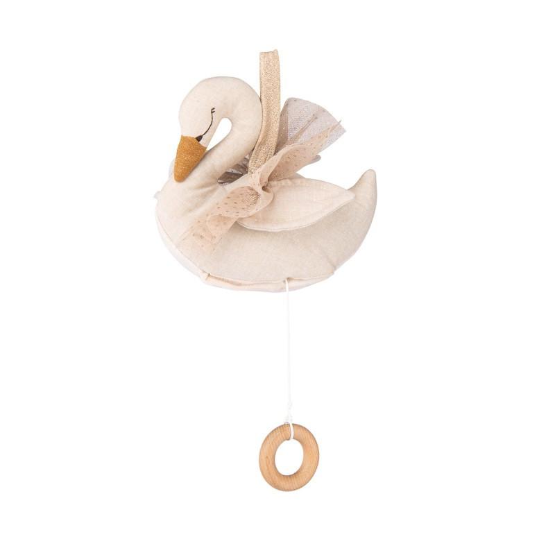 Moulin Roty Kleiner Schwan mit Spieluhr