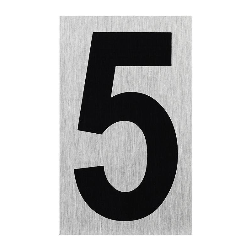 Pricenet Aluminium-Türschild „5“ 100x60mm