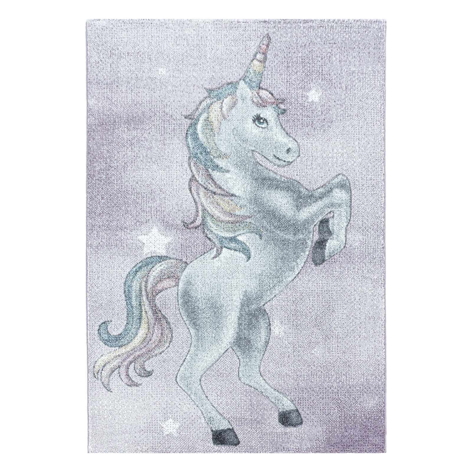 Paco Home Kinderteppich Spielteppich Einhorn