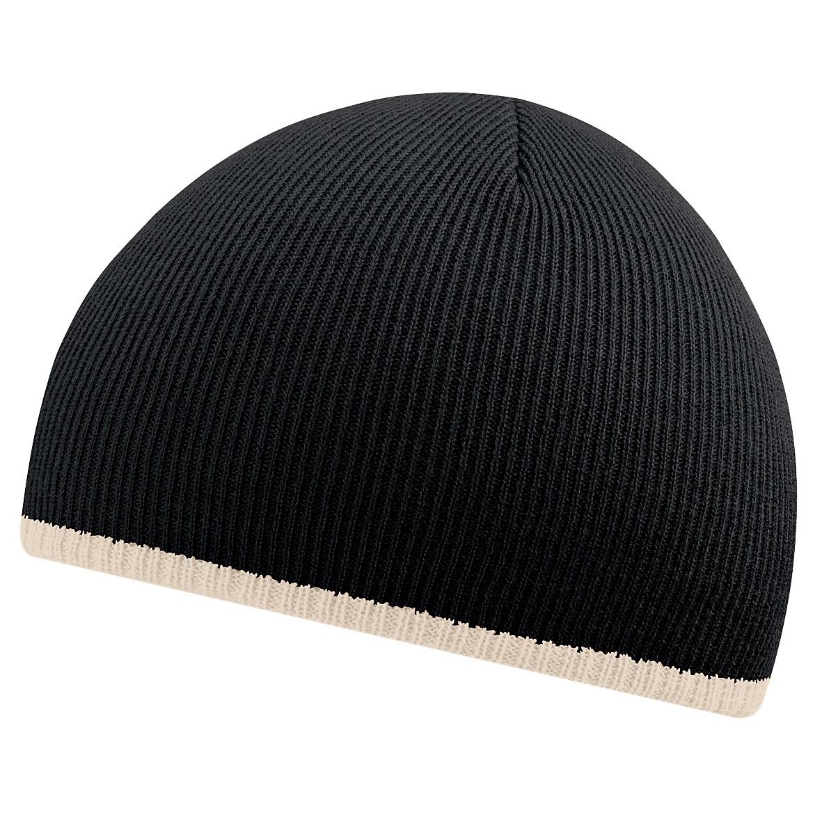 Beechfield Beanie Mütze Strickmütze mit Kontrastrand