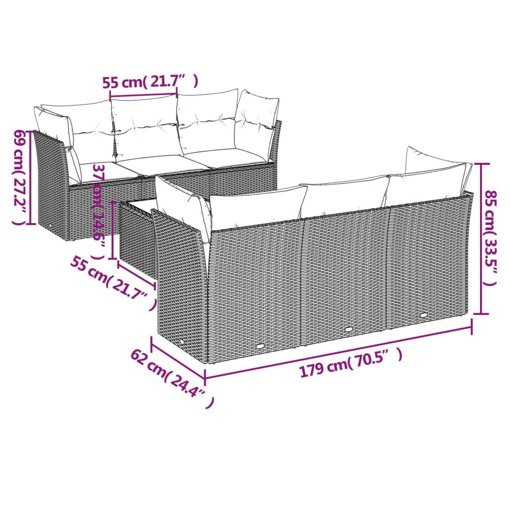 VidaXL Garten sofagarnitur poly-rattan