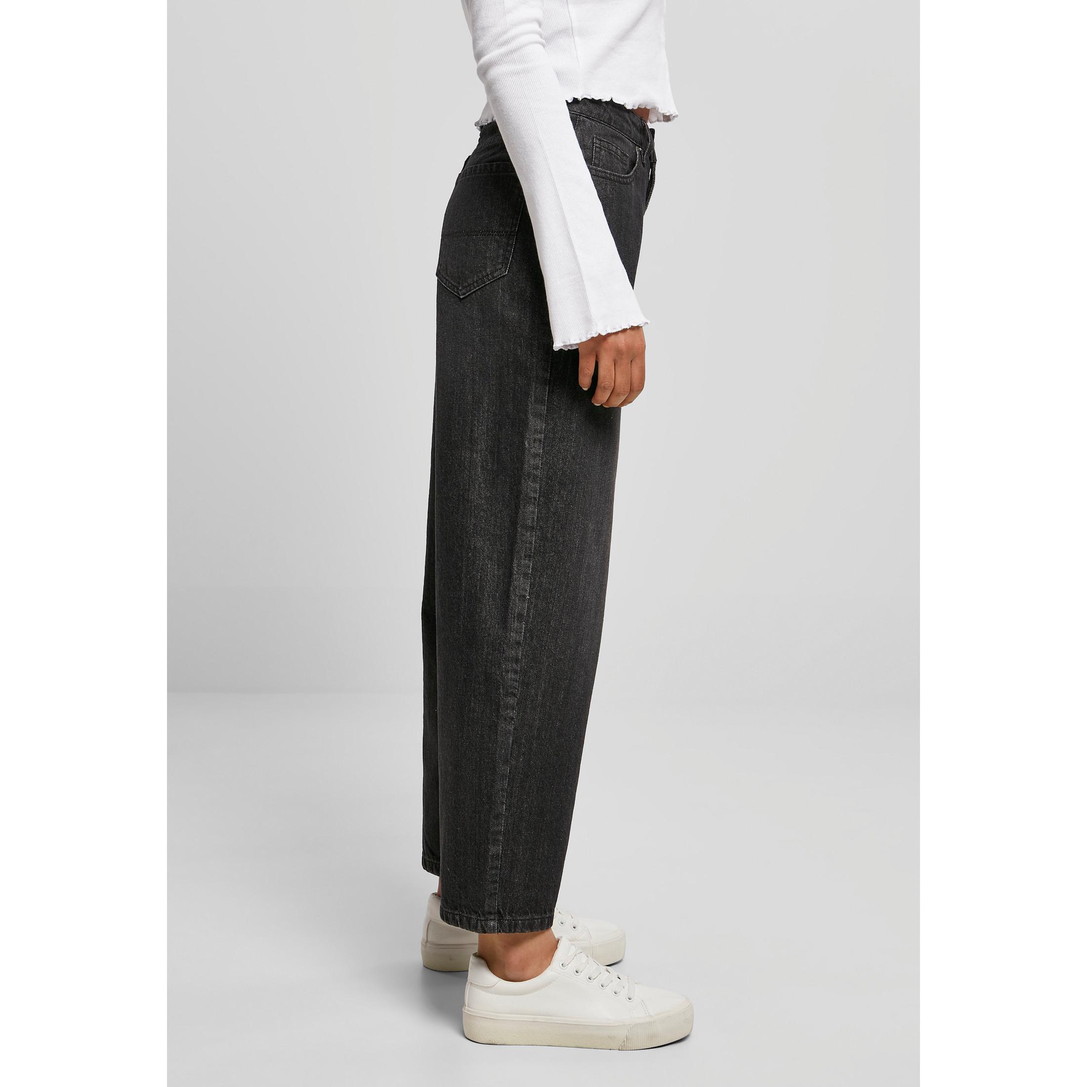URBAN CLASSICS High Waist Cropped Straight Leg Jeans